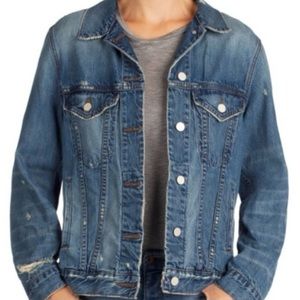 J Brand Jeans Darci S/M Destroyed Denim Jean Jacket